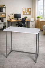 Study Desk Office Table Folding White Wooden Computer Home Laptop 24HR Delivery