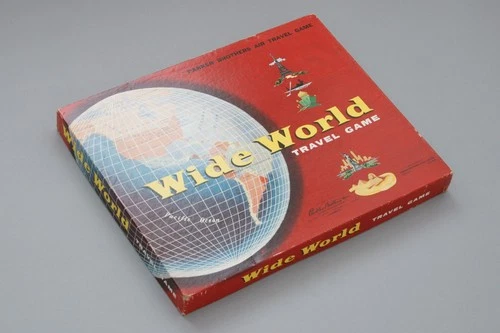 Vintage Wide World Air Travel Board Game 1957 Parker Bros - Complete