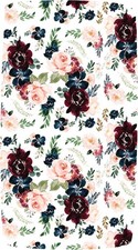Dear Baby Gear - Crib Sheets - Sheet, Burgundy and Navy Floral
