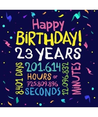 Happy Birthday 23 Years: Guest Book for 23rd Birthday Decorations & Birthday Gif