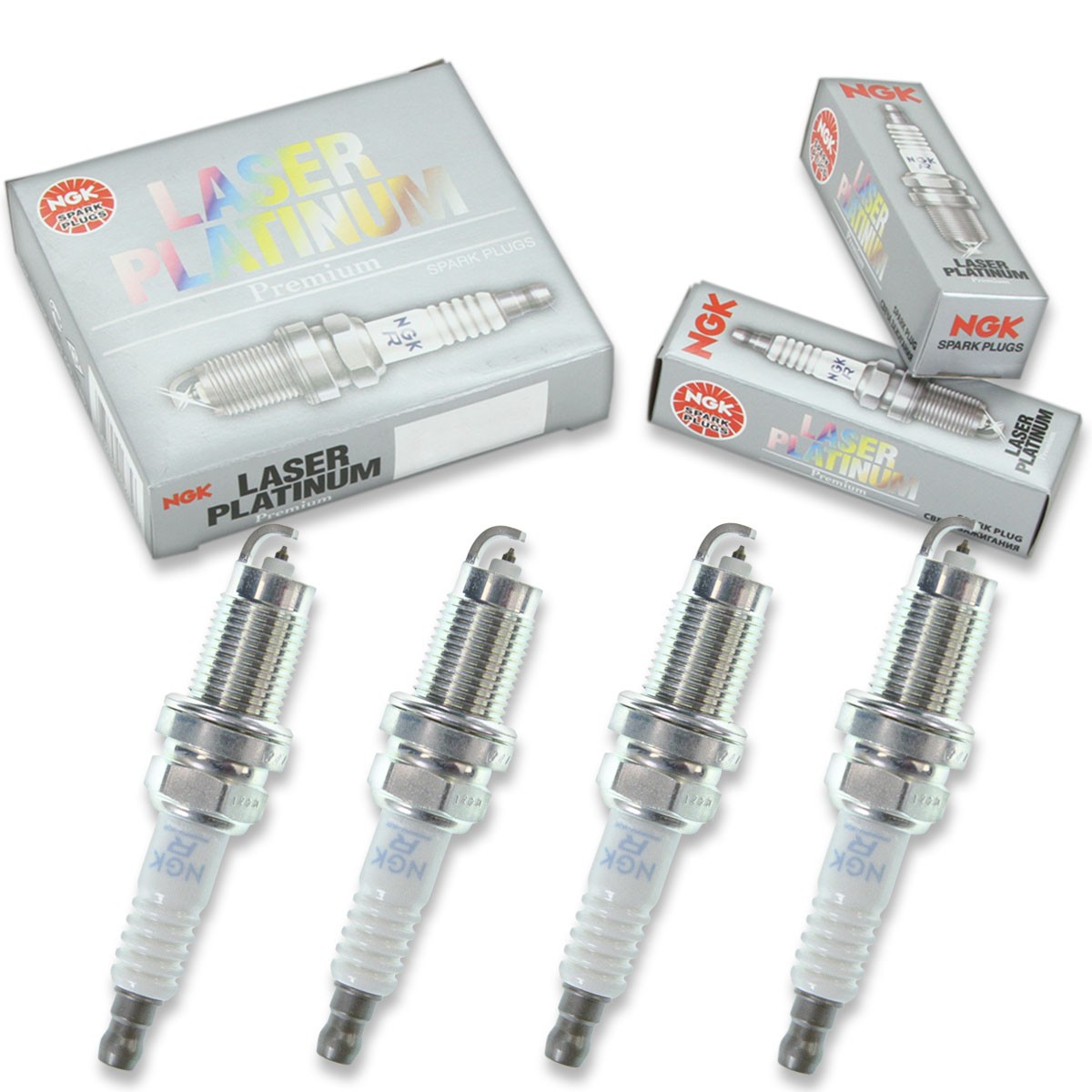4 pcs NGK Laser Platinum Spark Plugs for 2007-2010 Volkswagen Golf City 2.0L fr