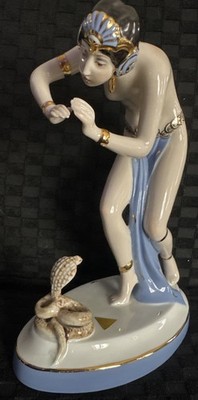 Royal Dux Art Deco Semi-Nude Snake Charmer-No Flute -EXCELLENT CONDITION
