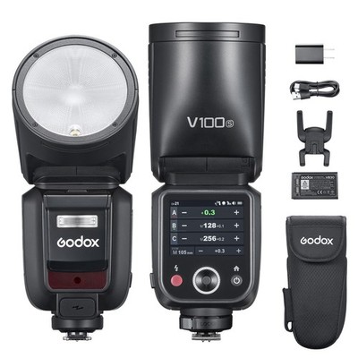 USA Godox V100S V100 Sony 2.4G TTL Round Head Camera Flash for Sony Cameras