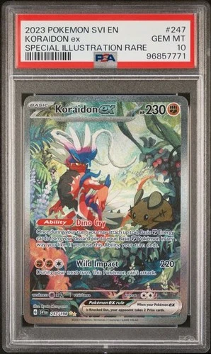 2023 POKEMON SVI EN-SCARLET & VIOLET 247 KORAIDON ex SPECIAL ILLUSTRATION PSA 10