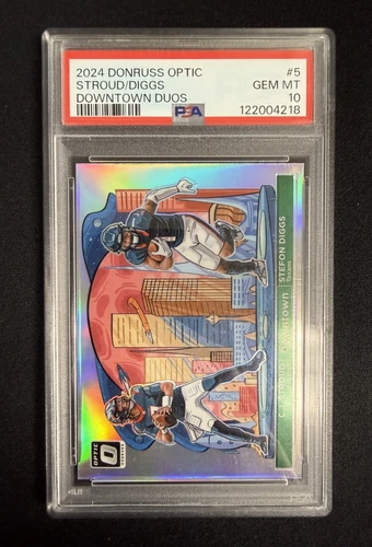 2024 PANINI DONRUSS OPTIC DOWNTOWN DUOS #5 CJ STROUD/STEFON DIGGS PSA 10