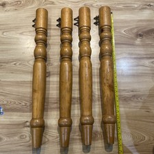Set of 4 Antique Pine Table Legs for Furniture Project or Woodcraft
