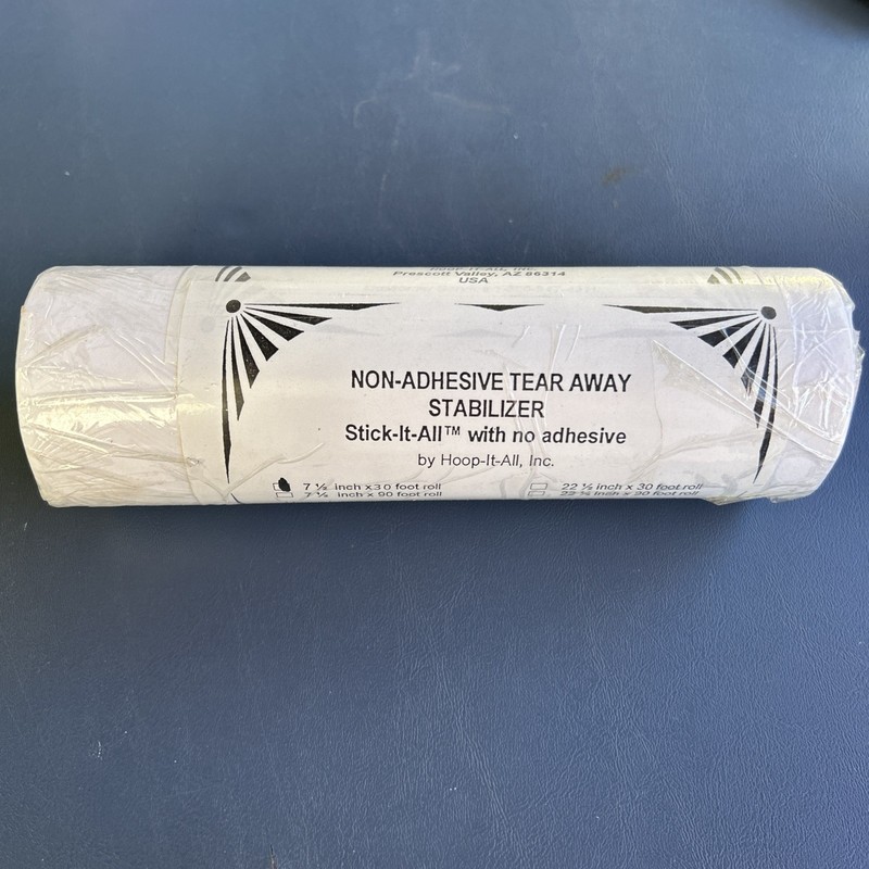 Machine Embroidery Backing Non-Adhesive Tear-Away Stabilizer, 7.5"x30ft