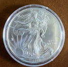 2015 Silver 1 oz 999 US American Silver Eagle USA Coin in Capsule