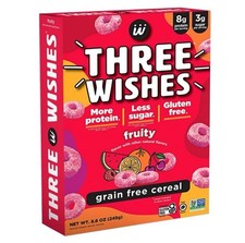 New Three Wishes FRUITY Fruits Grain Free Protein Gluten Free Cereal 8.6oz