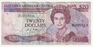 20 Dollars 1985 88 Ostkaribische Staaten.