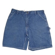Carhartt B28 DST Mens Blue Denim Carpenter Shorts Loose Fit Workwear Size 40