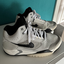 Nike Air Herren Sneaker Sportschuh Mid Top grau/weiß/schwarz Leder EU 43