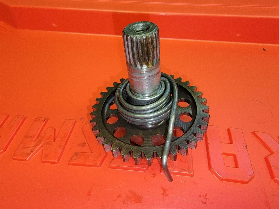 Honda CRF450R CRF 450R 2003 OEM arranque eje de arranque con engranaje ralentí conjunto Foto 3 de 4