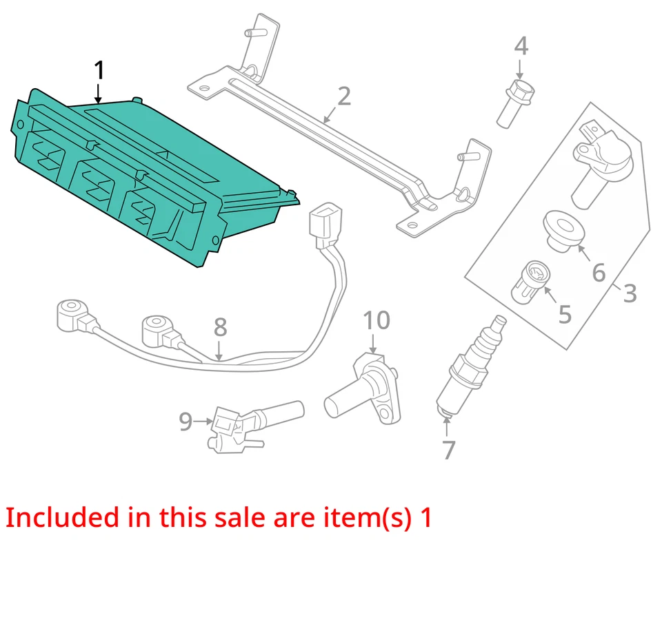 Módulo de control electrónico ECM del motor 3,7 L compatible con Lincoln Continental 17-20 Foto 3 de 4