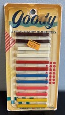 VTG GOODY Deadstock 12 Stay Tight Barrettes Spring Clasp 5503 1989 USA NOS