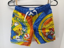 Nintendo Super Mario/Luigi Swim Trunks Boys XS 4-5 Lined