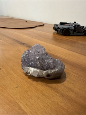 Amethyst Crystal With Calcite Base With 3 Color Zoned Eye        From Brazil