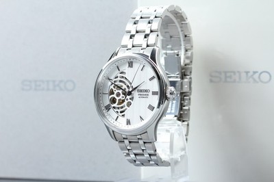 [mit Box, Papier] SEIKO Presage Japanese Garden SARY251 White Open Heart Auto...