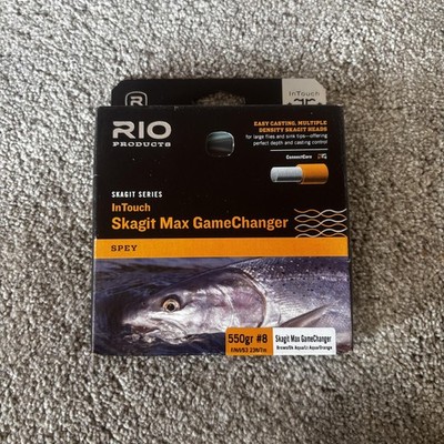 RIO Skagit Max GameChanger Fly Line 550gr #8 F/H/I/S3 23ft Brown Aqua Orange USA