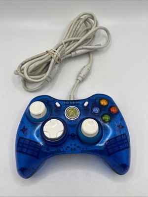 Rock Candy Wired Controller Xbox 360 Transparent Blueberry Boom Blue 037-010