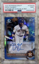 TRUE BLUE PSA 9 2022 Bowman Chrome 1st Auto Drew Gilbert 99/150