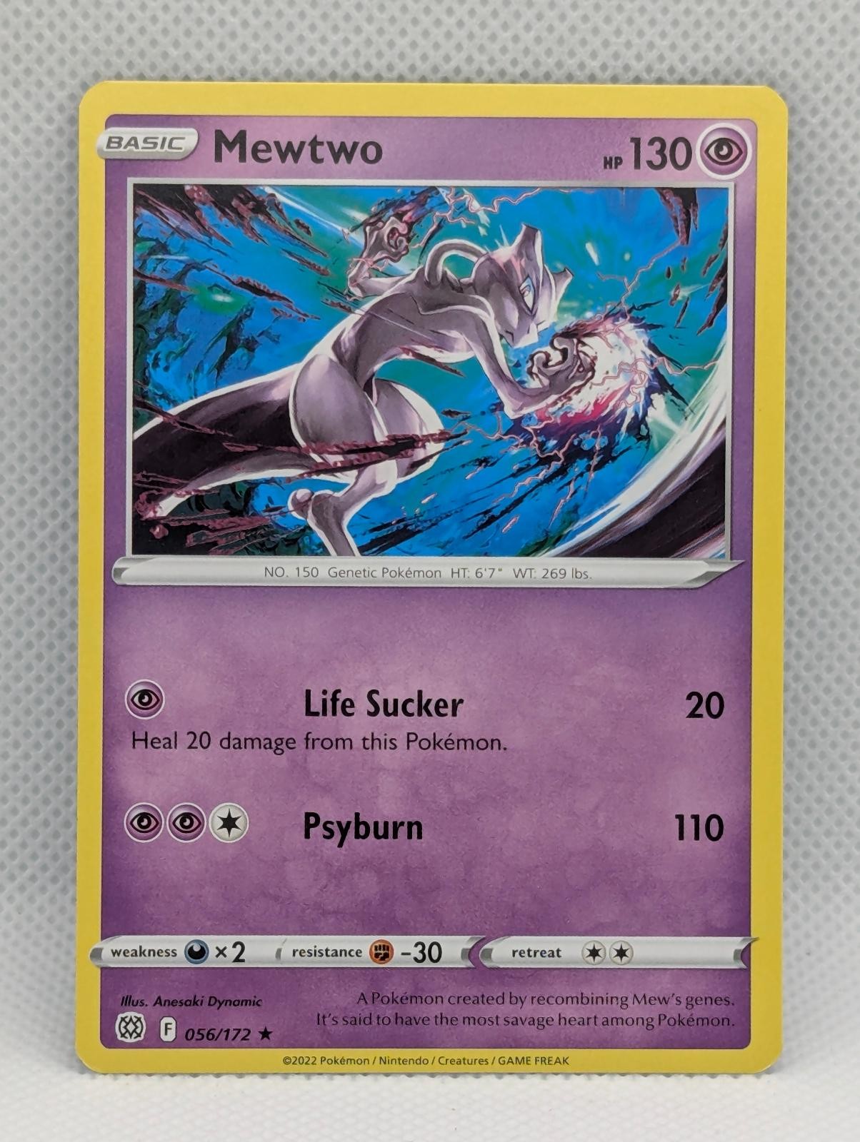 MEWTWO 056/172 R BRILLIANT STARS POKEMON NEAR MINT MEWTWO