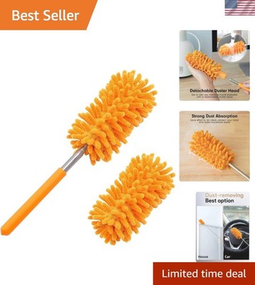 Microfiber Duster for Cleaning, Hand Washable Dusters with 2pcs Replaceable M...
