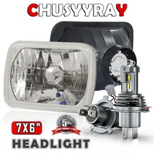For 1987-1990 1991-1995 Jeep Wrangler Yj 7x6 Led Headlights Wh4 Hilow Beam