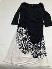 lauren ralph lauren dress size 16 Black & White Dress Sz 16