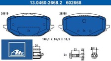 Ate 13.0460-2668.2 Bremsbelagsatz für Scheibenbremse Bremsbelagsatz 