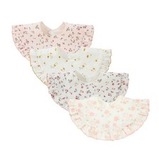 4 PCS Unisex Baby Muslin Bandana Drool Bibs 360 Rotatable Cotton Bibs