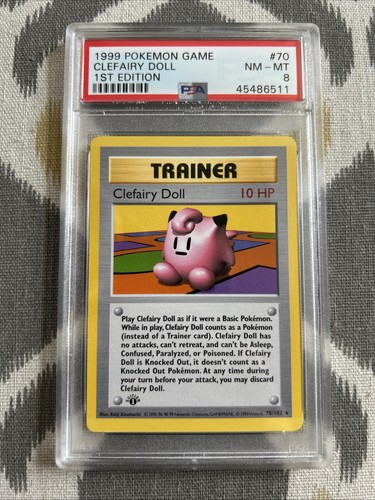 Clefairy Doll (1st Edition) graded PSA 8 for sale on eBay