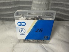 KMC Z6 Silver 6/7 speed bicycle chain 1/2" X 3/32" 116L