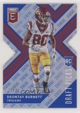 2018 Elite Draft Picks Status Blue Die-Cut Variation 25/25 Deontay Burnett a8x