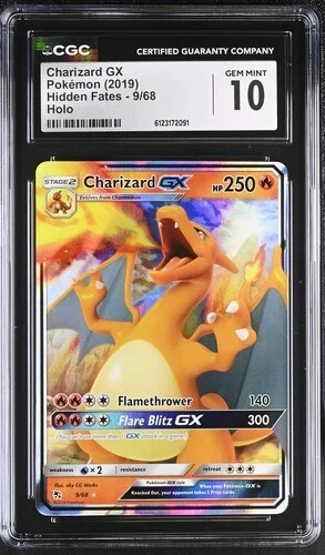 Pokémon Charizard GX 2019 Hidden Fates 9/68 Holo CGC 10