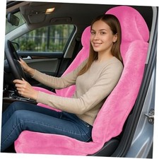 1 PCS Fluffy Car Seat Cover, Plush Fuzzy Fur Seat Protector for Winter, PINK