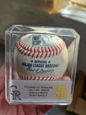 MLB Game Used Baseball Juan Soto Bunt Single SD @ COL 7/31/2023