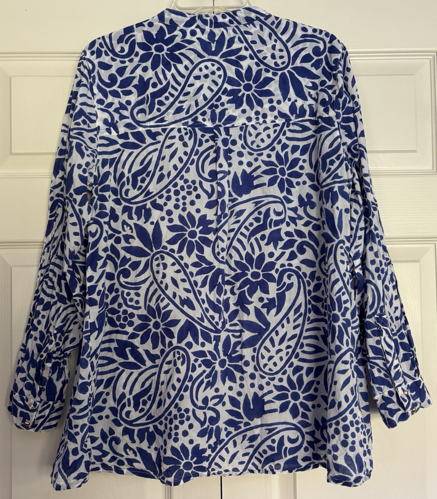 Roberta Roller Rabbit Button Up Tunic Blouse Flor… - image 2