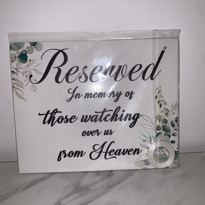 Hochzeit Sitzplatzreserviert Schild, Hochzeit Himmel Schild, in liebevoller Erinnerung Hochzeit