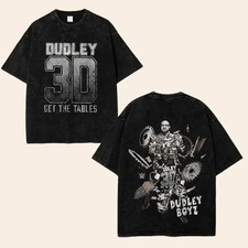 Dudley Boyz 3D Get The Tables Retro Black T-Shirt WWE Tag Team Wrestling