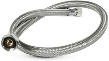 Braided Faucet Connector Hose Female Compression Threaded Fitting 24"in Steel