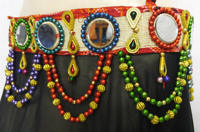 Bohemian Mirror Beaded Belt with Bells and Tassels Tribal Bellydance il_fullxfull.7064265043_4lc0.jpg main image 4