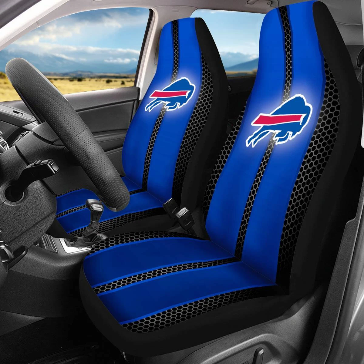 Car Seat Cover Seat Protector 2Pc for Buffalo Bills