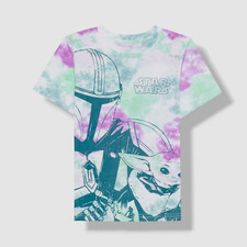 Star Wars Kids Boys' White Tie Dye Short Sleeve T-Shirt Size 5