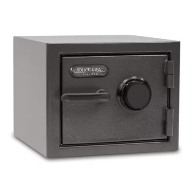 0.79 cu. ft. Gray Fireproof Home Office Safe With Waterproof Cover Lock Security