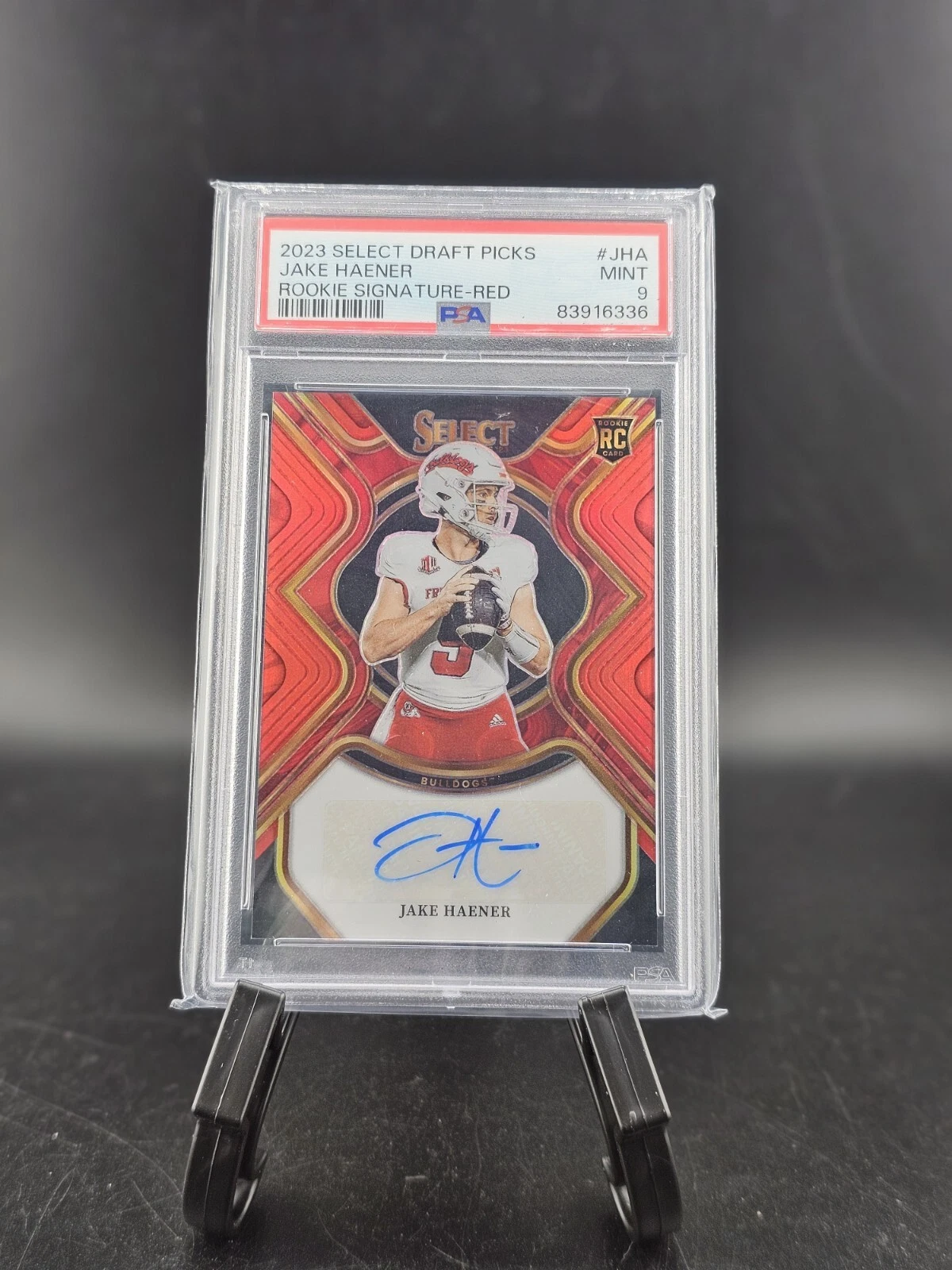 Jake Haener Panini Select Draft Picks Rookie Signatures #JHA Red