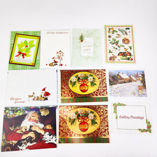 Christmas Holiday Greeting Cards with Envelopes Christmas Greetings Lot of 10