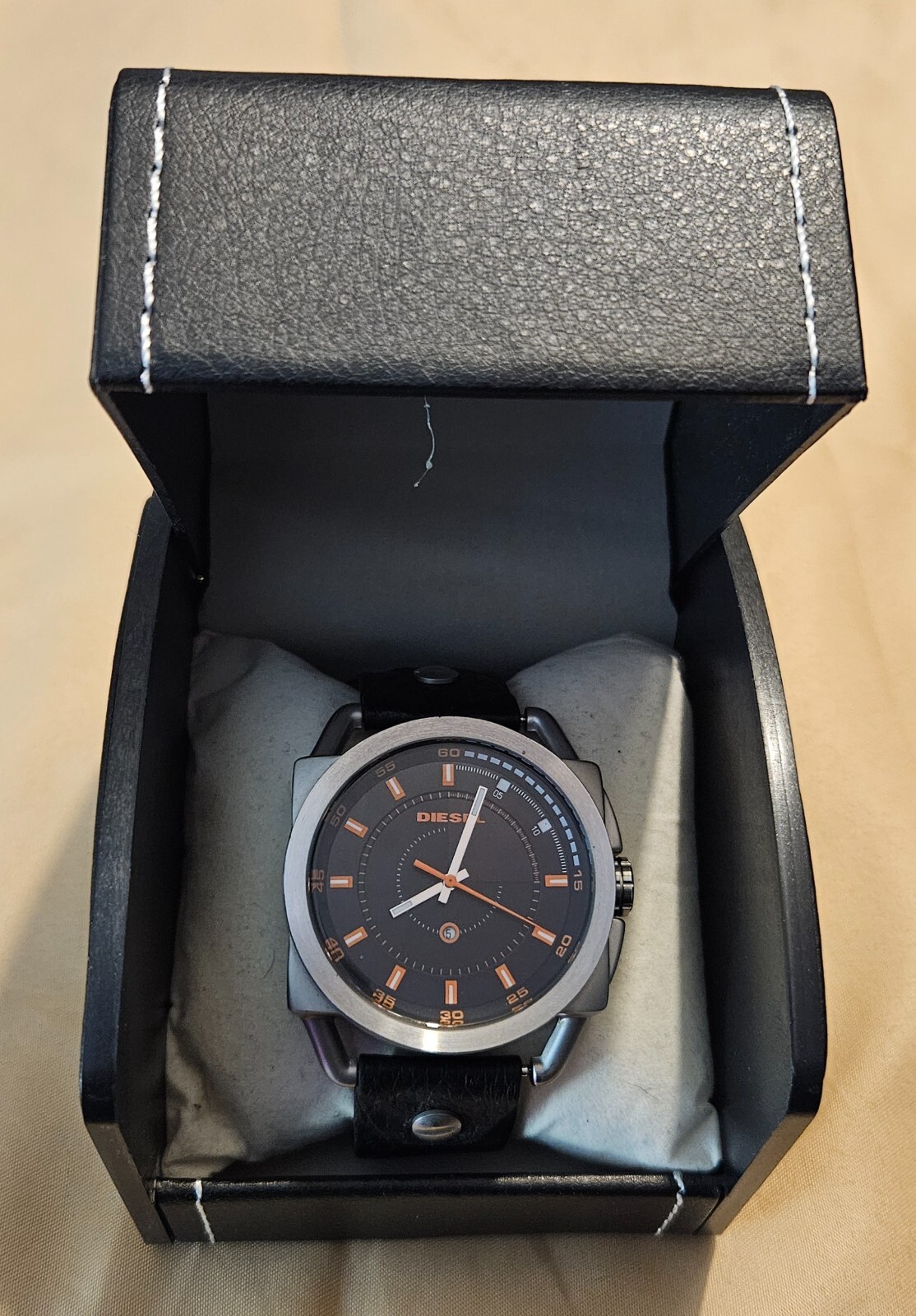 DIESEL Men's Tank Watch DZ-1578 251311 Only The Brave Stainless Steel Case Black