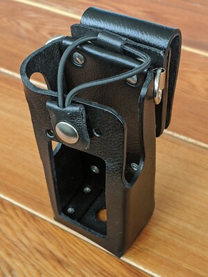 Kenwood NX Series Hard Leather Two Way Radio Swivel Case Holder Holster US Made