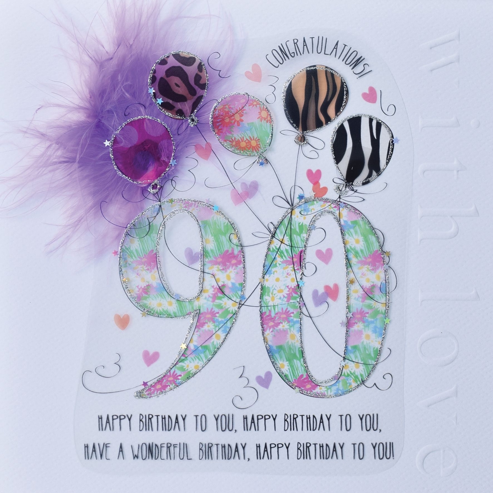 Wendy Jones-Blackett 90th Birthday Card – Handmade Milestone Cards For Her